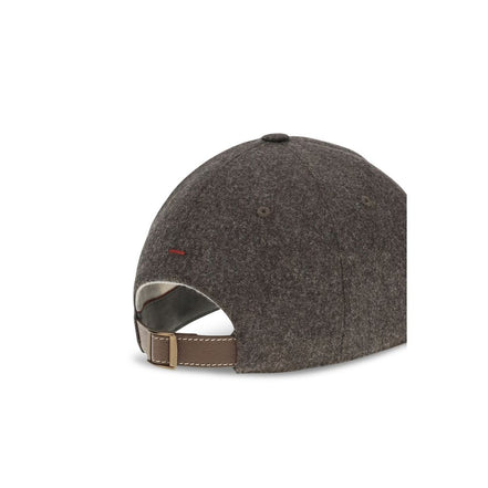 Brunello Cucinelli Brown Wool Cap (Baseball Hat)