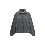 Brunello Cucinelli Gray Cashmere Cardigan