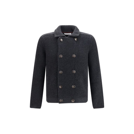 Brunello Cucinelli Gray Cashmere Cardigan
