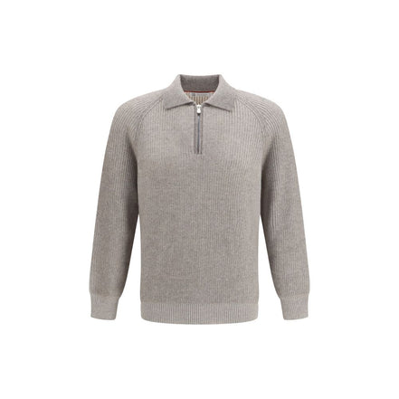 Brunello Cucinelli Gray Cashmere Sweatshirt