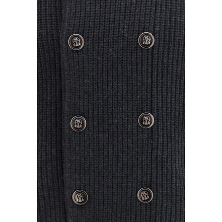 Brunello Cucinelli Gray Cashmere Cardigan