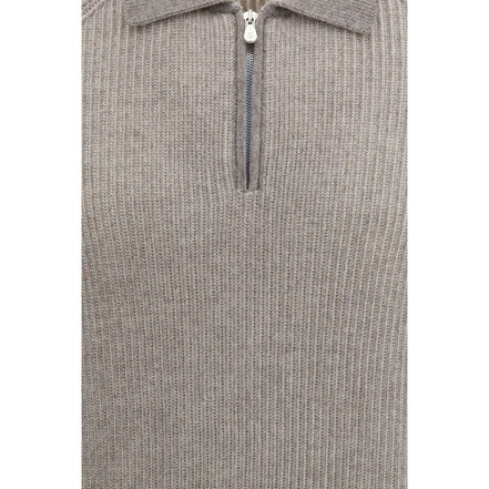 Brunello Cucinelli Gray Cashmere Sweatshirt