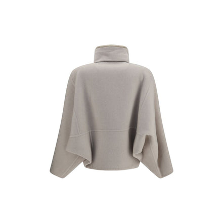 Brunello Cucinelli White Wool Coat
