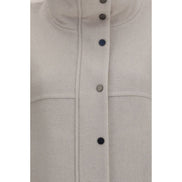 Brunello Cucinelli White Wool Coat