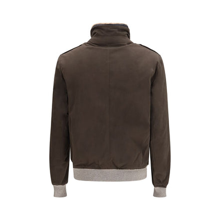 Brunello Cucinelli Brown Cotton Bomber