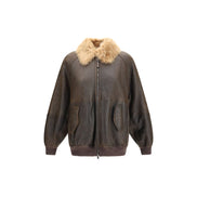 Brunello Cucinelli Brown Lambskin Bomber