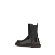 Brunello Cucinelli Black Calf Leather Chelsea Boots
