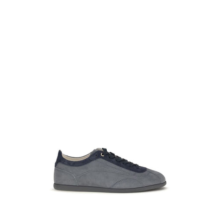 Brunello Cucinelli Gray Calf Leather Low Top Sneakers