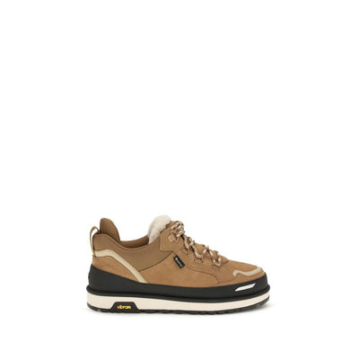 UGG Brown Calf Leather Athletic Sneakers