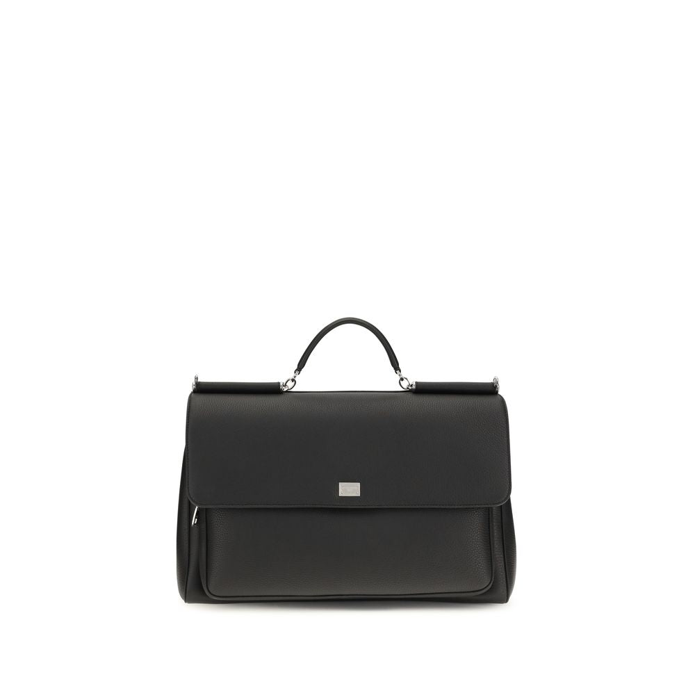 Dolce & Gabbana Black Calf Leather Handbag
