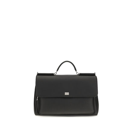 Dolce & Gabbana Black Calf Leather Handbag