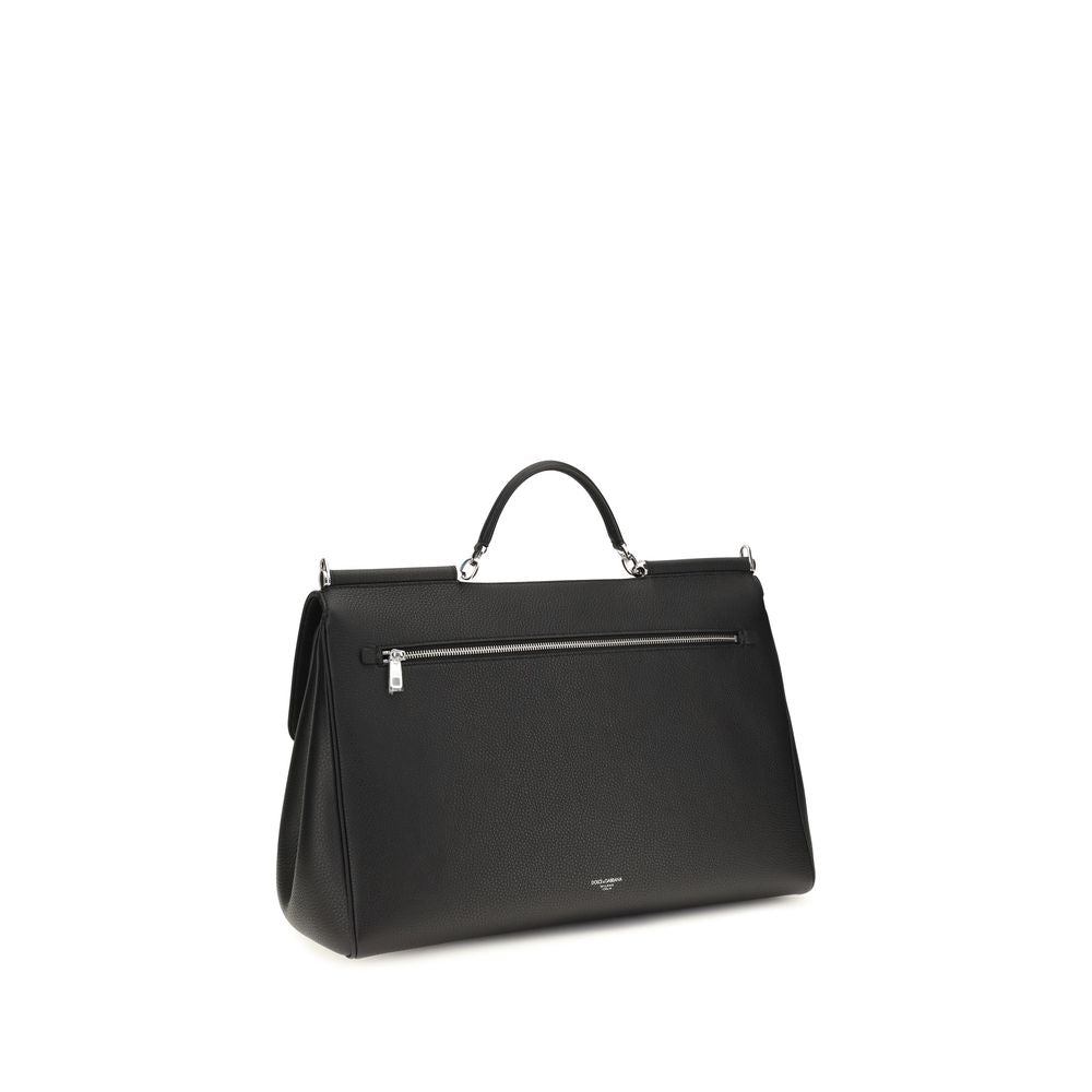 Dolce & Gabbana Black Calf Leather Handbag