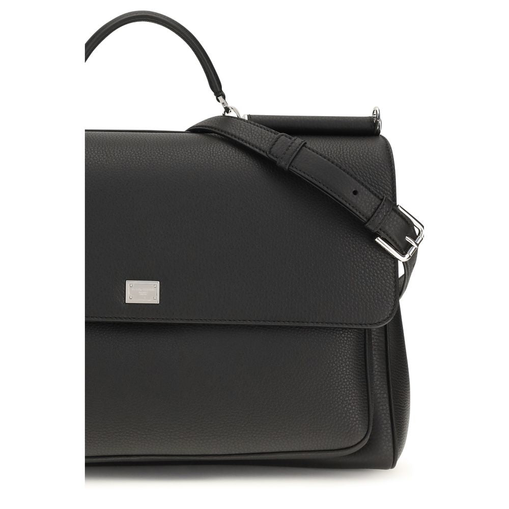 Dolce & Gabbana Black Calf Leather Handbag