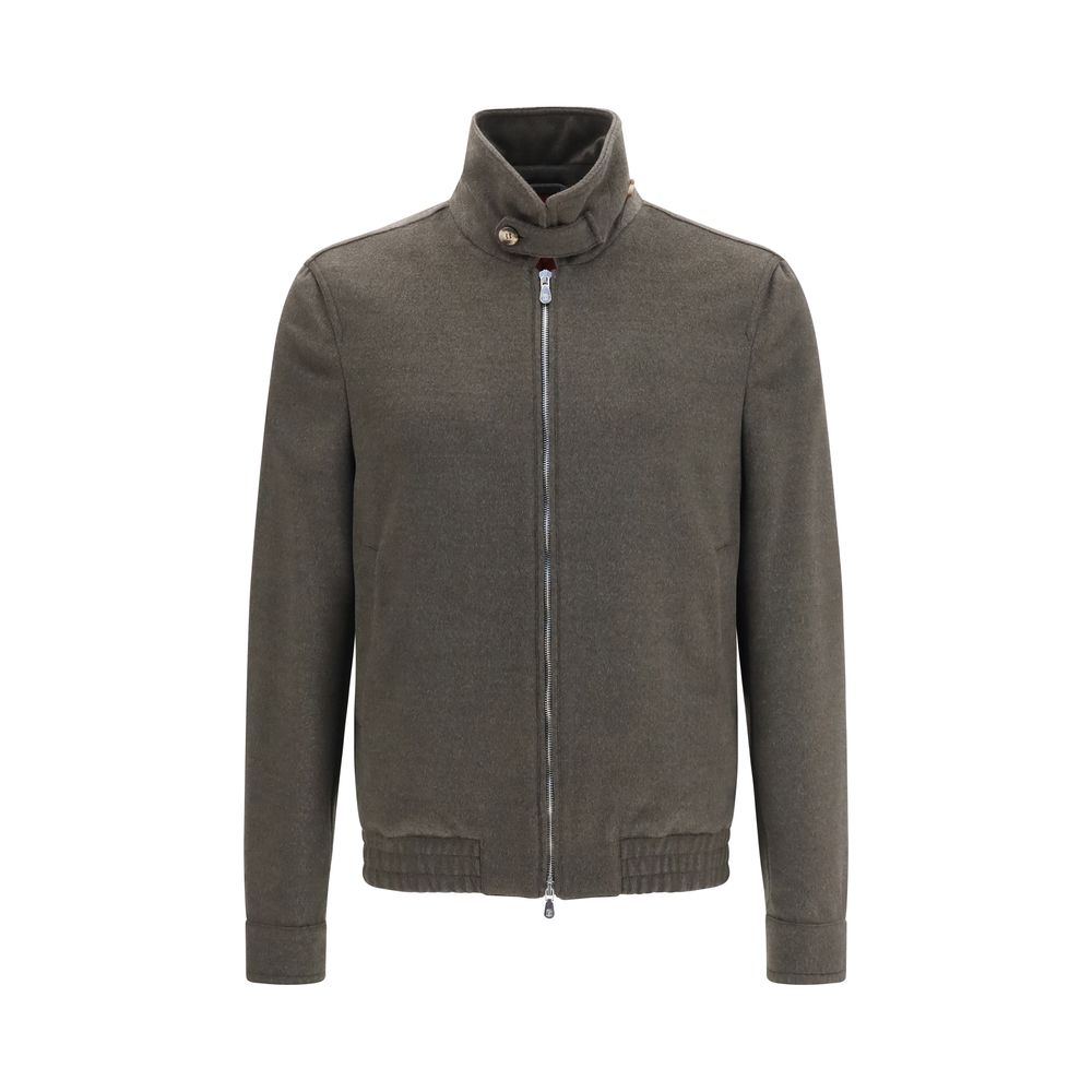 Brunello Cucinelli Gray Wool Full-Length Jacket