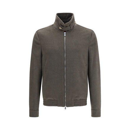 Brunello Cucinelli Gray Wool Full-Length Jacket