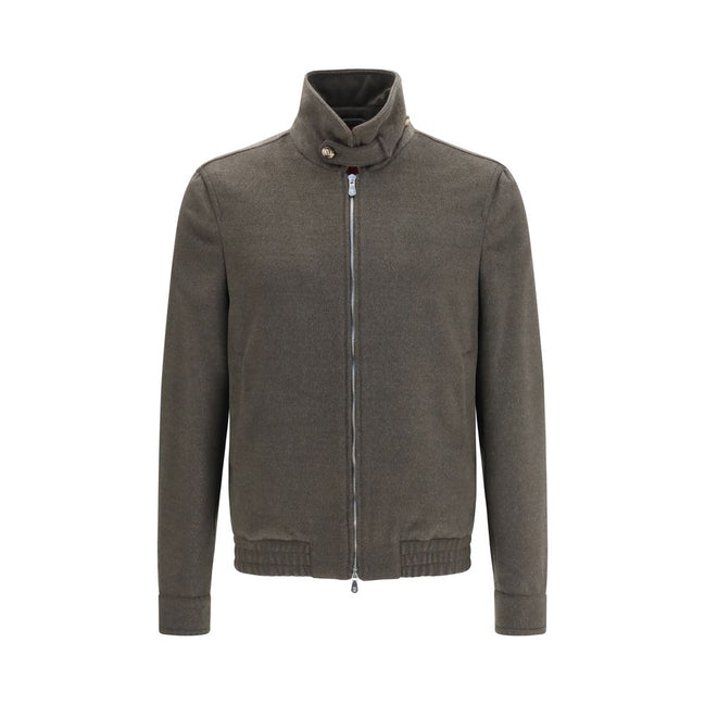 Brunello Cucinelli Gray Wool Full-Length Jacket