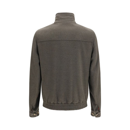 Brunello Cucinelli Gray Wool Full-Length Jacket