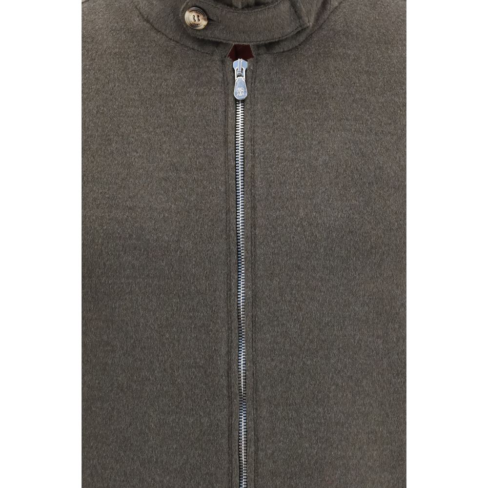 Brunello Cucinelli Gray Wool Full-Length Jacket