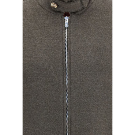 Brunello Cucinelli Gray Wool Full-Length Jacket