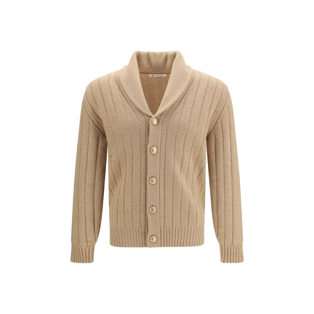 Brunello Cucinelli Beige Cashmere Cardigan