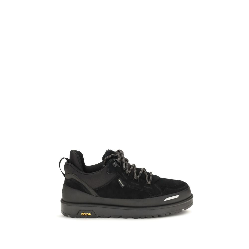 UGG Black Calf Leather Athletic Sneakers
