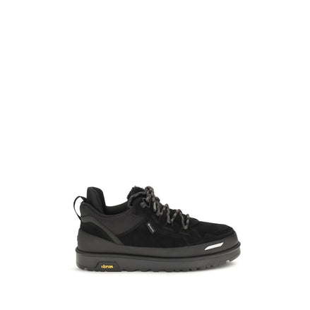 UGG Black Calf Leather Athletic Sneakers