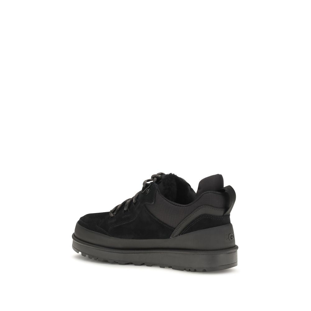 UGG Black Calf Leather Athletic Sneakers