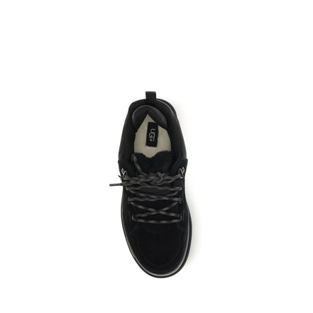 UGG Black Calf Leather Athletic Sneakers