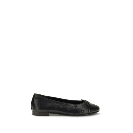Tory Burch Black Calf Leather Ballet Flats