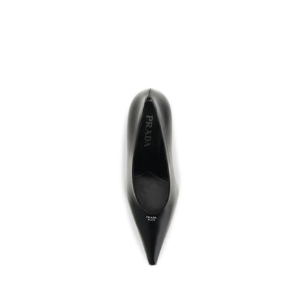 Prada Black Goatskin High Heel Pumps