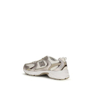 New Balance Beige Fabric Athletic Sneakers