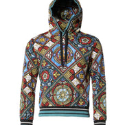 Dolce & Gabbana Multicolor Printed Hooded Sweatshirt Sweater