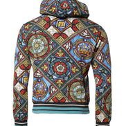Dolce & Gabbana Multicolor Printed Hooded Sweatshirt Sweater