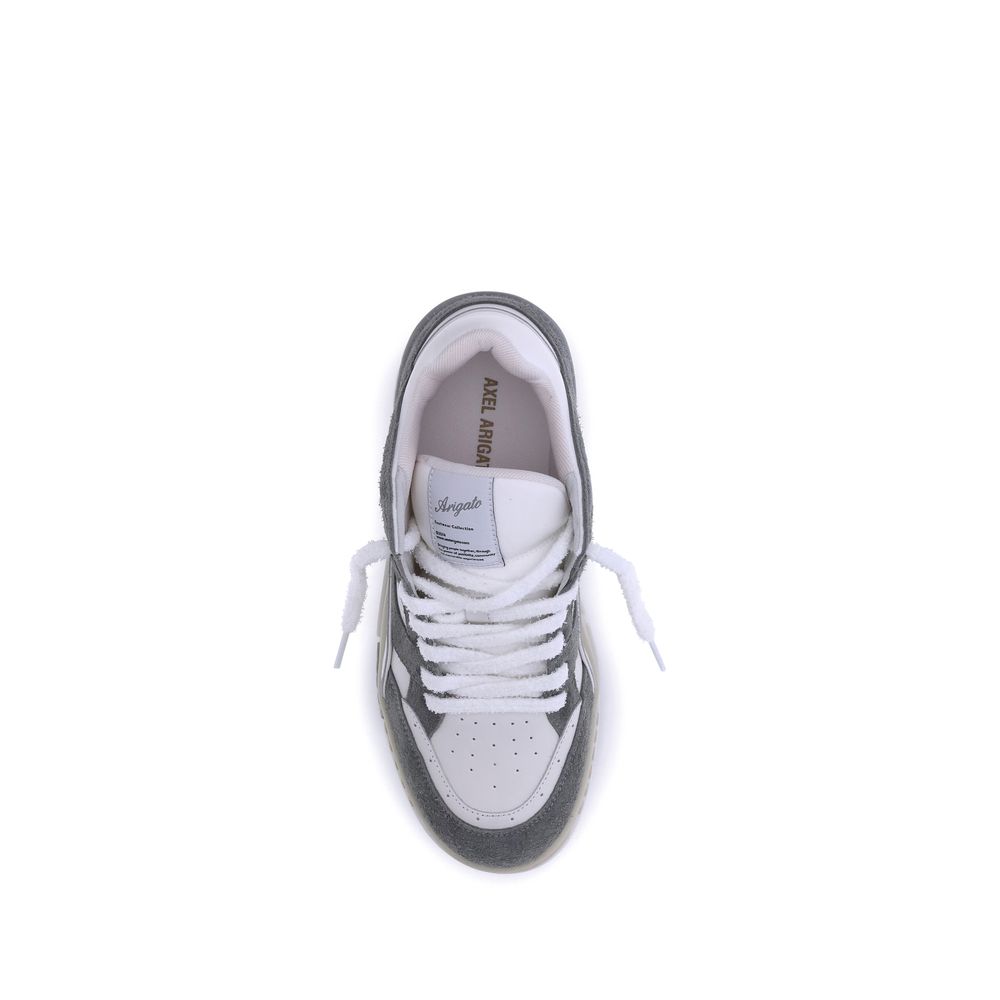 Axel Arigato Gray Calf Leather Athletic Sneakers