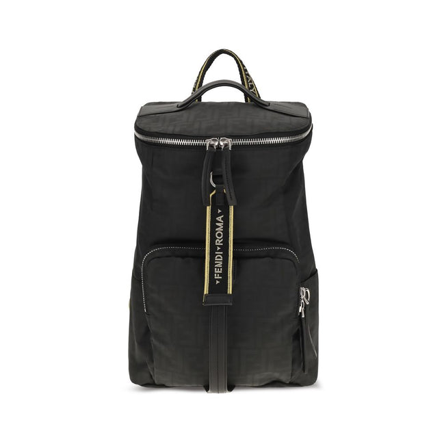 Fendi Black Polyester Backpack