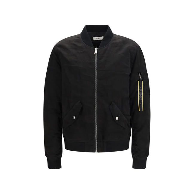 Fendi Black Polyamide Bomber