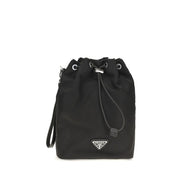 Prada Black Nylon Bucket Bag