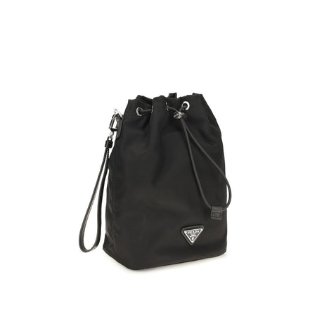 Prada Black Nylon Bucket Bag