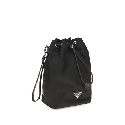 Prada Black Nylon Bucket Bag