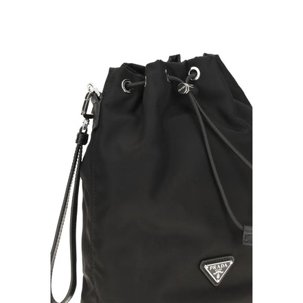 Prada Black Nylon Bucket Bag