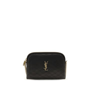 Saint Laurent Black Calf Leather Shoulder Bag
