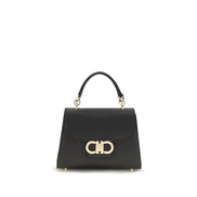 Ferragamo Black Calf Leather Shoulder Bag