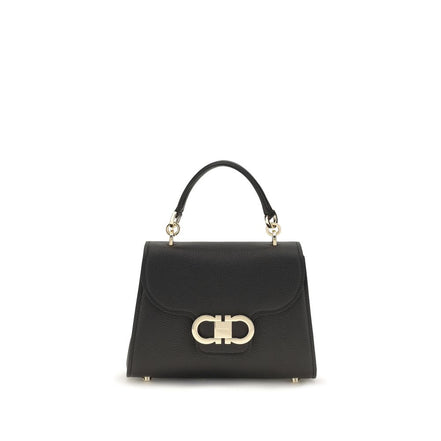 Ferragamo Black Calf Leather Shoulder Bag