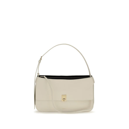 Ferragamo Beige Calf Leather Shoulder Bag