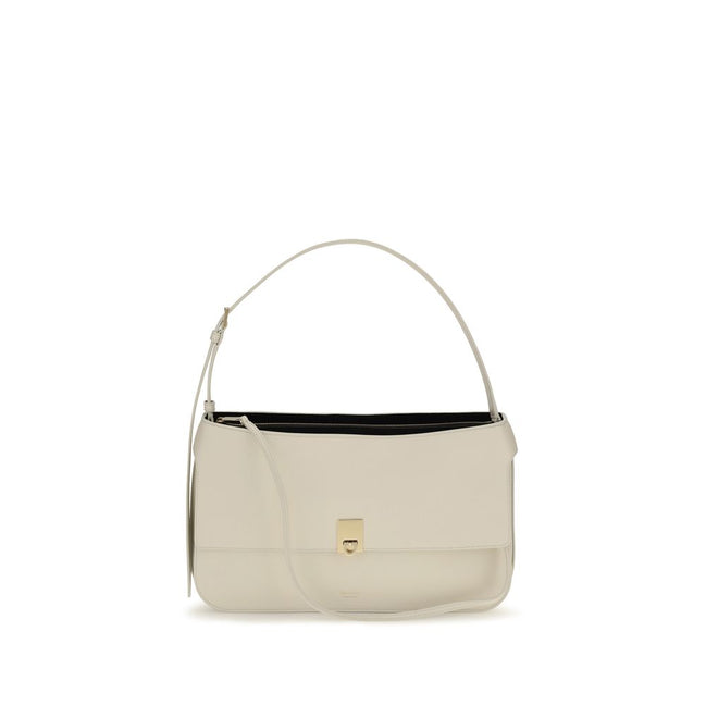 Ferragamo Beige Calf Leather Shoulder Bag
