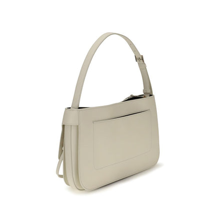 Ferragamo Beige Calf Leather Shoulder Bag