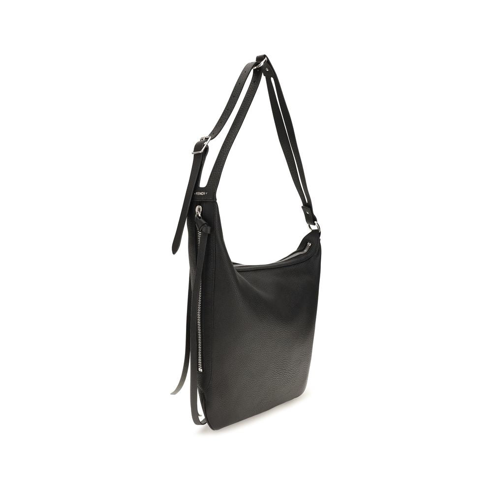 Fendi Black Calf Leather Shoulder Bag