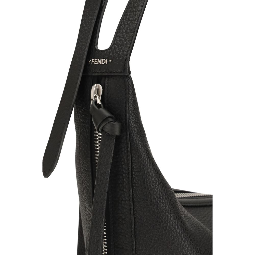 Fendi Black Calf Leather Shoulder Bag