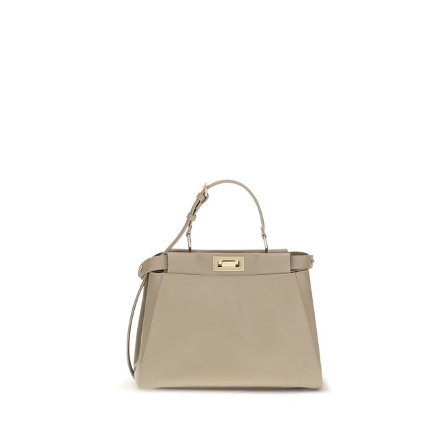 Fendi Beige Calf Leather Shoulder Bag