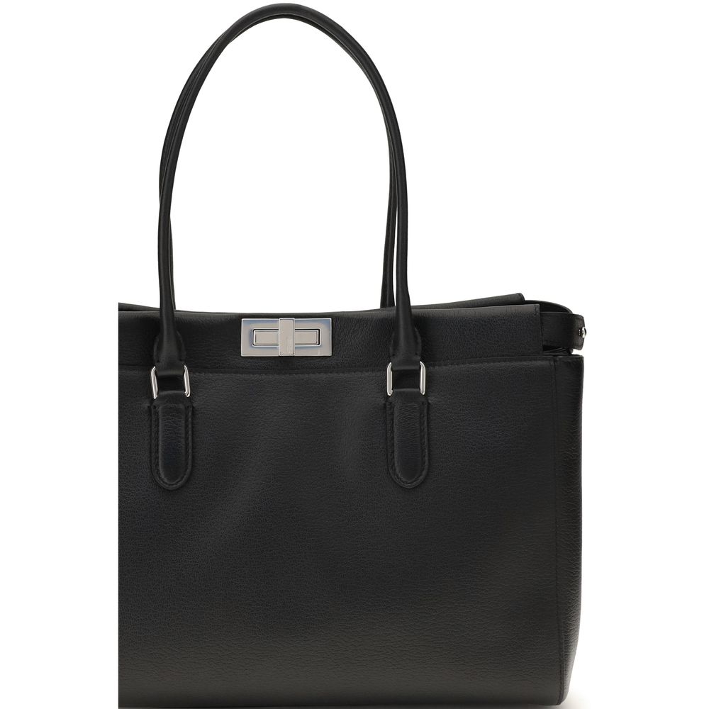 Fendi Black Calf Leather Shoulder Bag